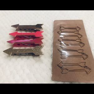 Arrow clips and paper clips